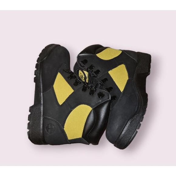 Timberland Field Boots Boys (Size 4) Black Yellow NEW WITHOUT BOX - Picture 4 of 12